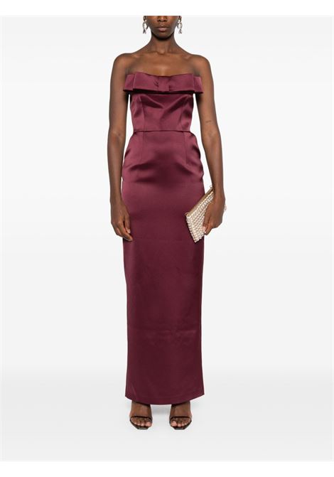 Purple sisu bow-embellished satin-finish dress The New Arrivals Ilkyaz Ozel - women THE NEW ARRIVALS ILKYAZ OZEL | NA00203030553